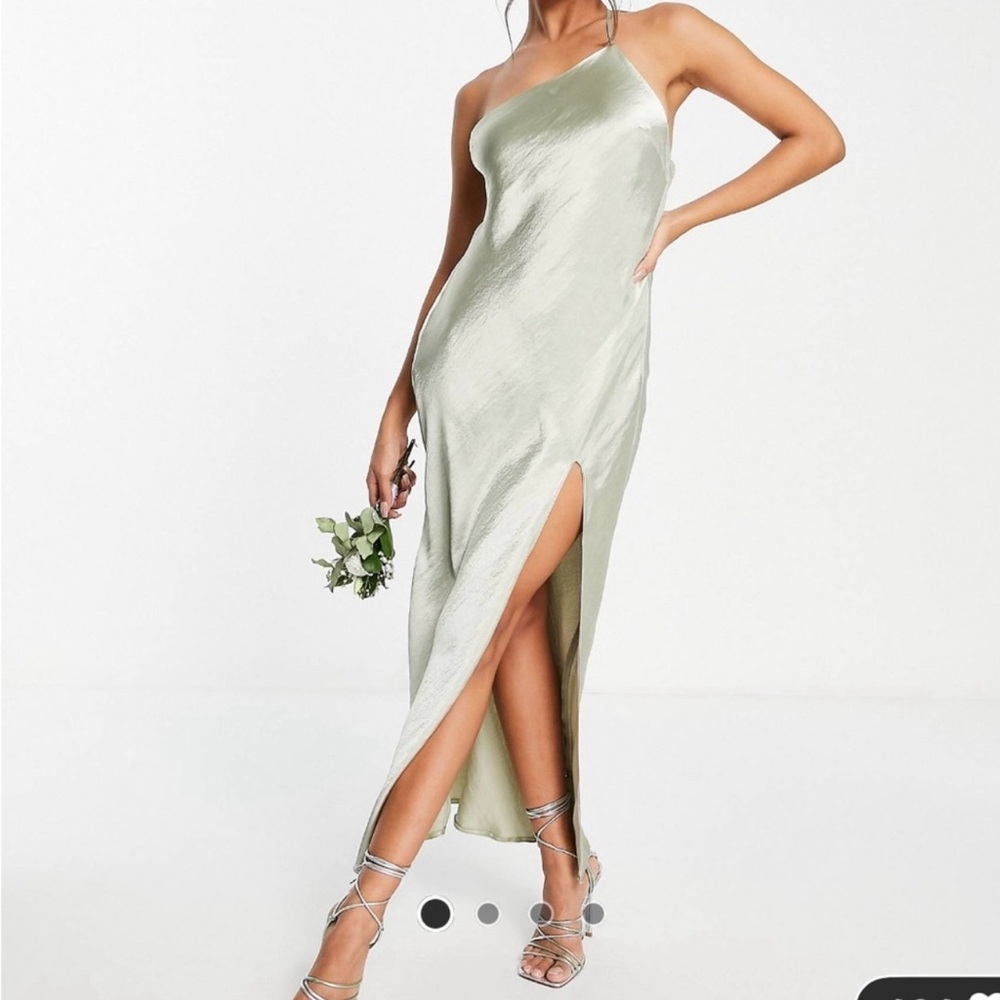 ASOS Satin One Shoulder Dress Maxi